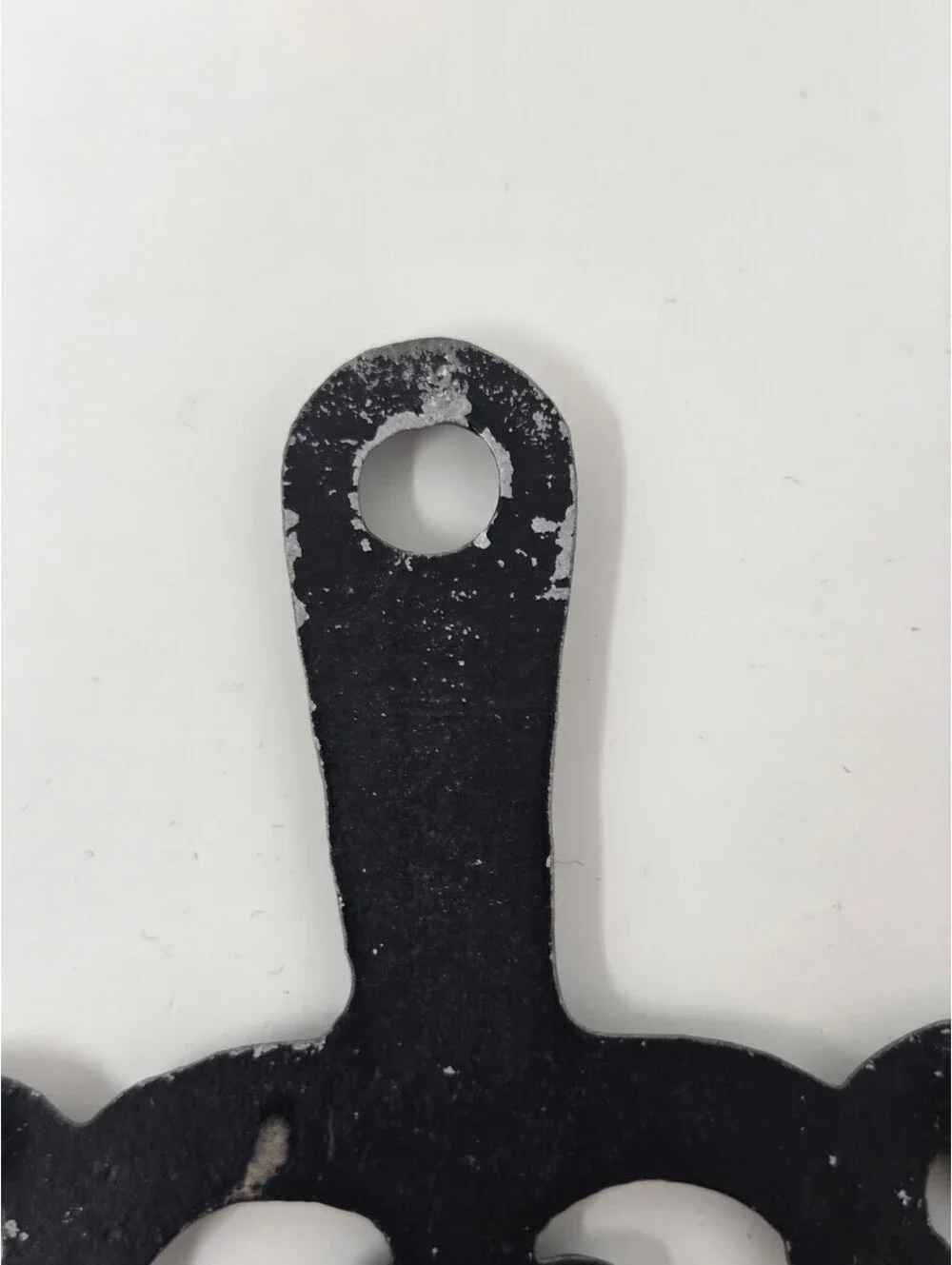 Vintage Cast Iron Trivet Wall Hanging With Floral Candle And Heart Motif Decor